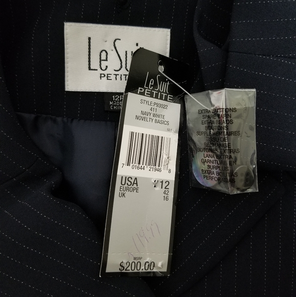 [NWT!] LE SUIT suit separates navy blazer - Picture 6 of 9